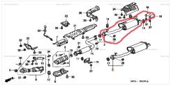 Глушитель. Honda Vigor Honda Inspire, UA1, E-UA1, UA2, E-UA2, UA3 Honda Saber, UA1, E-UA1, UA3, E-UA2, UA2 Двигатели: G25A2, G25A5
