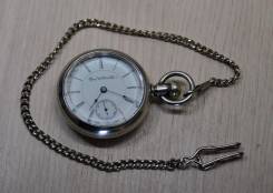Карманные часы Elgin 1896 года. С цепочкой. Прикоснись к истории!. Оригинал
