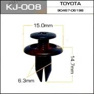 Клипса крепежная KJ-008 (MITSUBISHI CARISMA/CHALLENGER/DELICA/DIAMANTE/GALANT/LANCER/ LEGNUM/MINICA/ PAJERO/RVR/. NISSAN BLUEBIRD/ CEDRIC/ CUBE/GLORI...