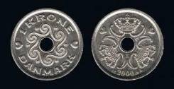 1 крона 2002 Дания