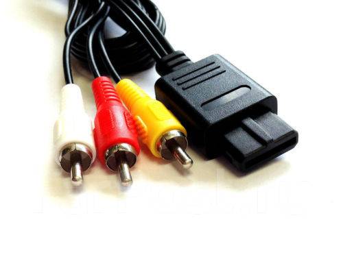 Композитный AV кабель тюльпан для игровой Nintendo 64, Gamecube, Snes .