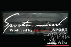 Оракал на кузов Sports mind by Nismo, бело-красный (50х15см). Nissan Sports