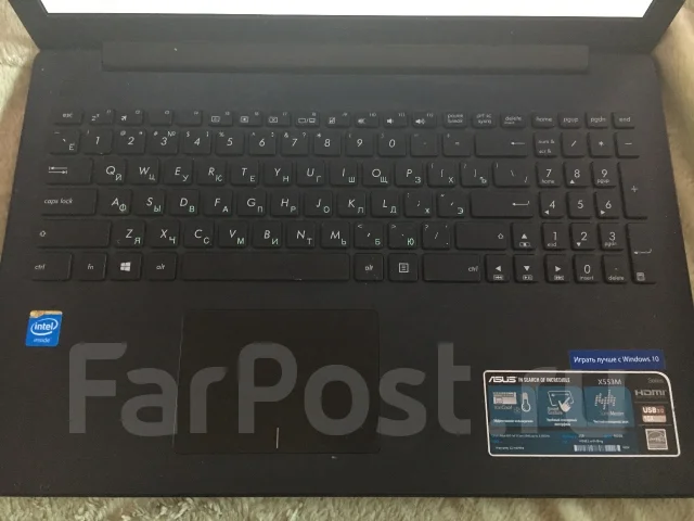 Asus X553MA. 15.6", 2,2����, ��� 4 ��, ���� 500���, WiFi: 1, Bluetooth: 1, ����������� �� 6��. ����