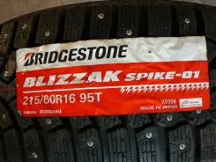 Bridgestone Blizzak Spike-01. Зимние, шипованные, без износа, 4 шт