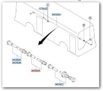 Трос спидометра AC540 №2 / 94250-83600 / 9425083600 / MOBIS / L=5600 mm / Папа-мама