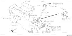 Крепление egr. Nissan: Expert, Avenir, Sunny, AD, Wingroad Двигатели: QG18DE, QG15DE, QG13DE