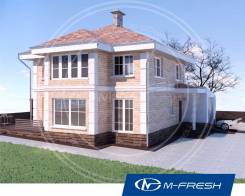 M-fresh Majesta (Проект 2-этажного жилого дома с эркером! ). 200-300 кв. м., 2 этажа, 5 комнат, бетон