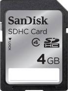 SDHC. 4 Гб, интерфейс SD