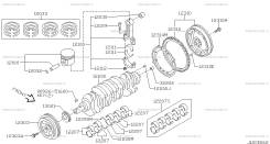 Вкладыши шатунные. Nissan: Presage, X-Trail, NP300, Expert, Primera, AD, Almera, Bassara, Wingroad Двигатели: YD25DDT, YD22ETI, YD25, YD22DD, YD22DDT