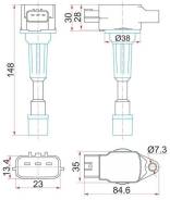 Катушка зажигания MAZDA 2 07- MAZDA 3 1.6 07-