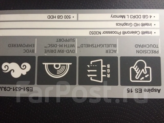 Acer Aspire ES1. WiFi: 1, Bluetooth: 1, ����������� �� 3��. ����