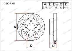 Диск тормозной. Toyota: Progres, Cresta, Verossa, RAV4, Crown, Altezza, Brevis, Origin, Crown Majesta, Mark II Wagon Blit, Mark II, Chaser Двигатели...