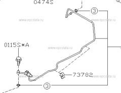 Трубка кондиционера. Subaru Forester, SG5, SG9 Двигатели: EJ202, EJ205, EJ255