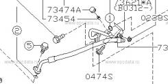 Трубка кондиционера. Subaru Forester, SG5, SG9 Двигатели: EJ203, EJ202, EJ205, EJ255