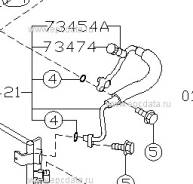 Трубка кондиционера. Subaru Forester, SG5, SG9 Двигатели: EJ203, EJ202, EJ205, EJ255