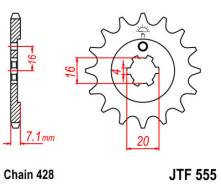 Звезда JT передняя JTF555.13 #428 Y XT225 Serow