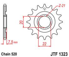 Звезда JT передняя JTF1323.13SC #520 H CRF250