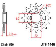 Звезда JT передняя JTF1446.13SC #520 K KX250F