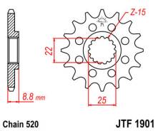 Звезда JT передняя JTF1901.15SC #520 KTM
