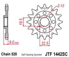 Звезда JT передняя JTF1442.13SC #520 S RMZ 250