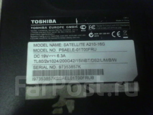 Toshiba. WiFi: 1, Bluetooth: 1 ����