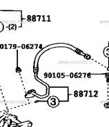 Трубка кондиционера. Toyota Kluger V, MCU25, MCU20, ACU20W, MCU28 Toyota Kluger, MCU28 Двигатели: 3MZFE, 1MZFE