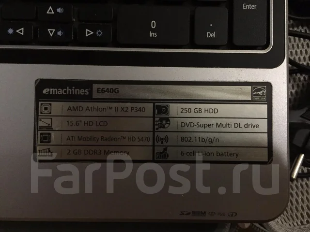 eMachines E640G. 15.6", 2,2����, WiFi: 1, Bluetooth: 1 ����