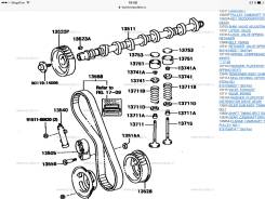 Распредвал. Toyota: Hilux Surf, Granvia, 4Runner, Hilux, Regius Ace, Land Cruiser, Land Cruiser Prado, Hiace Regius, Hiace, Touring Hiace, Hilux / 4Ru...