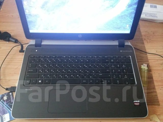 HP Pavilion 15. 15", 2,3����, ��� 6 ��, ���� 750���, WiFi: 1, Bluetooth: 1, ����������� �� 4��. ����