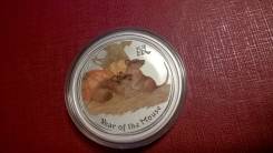 1 доллар 2008 год Год мыши Австралия 1oz серебра 999 пробы