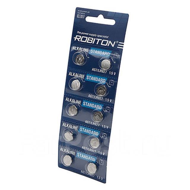 Батарейка Robiton G7 аналог LR57 LR926,399 арт.16954, новый, в наличии ...