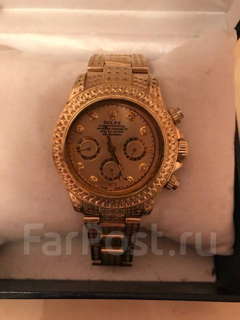 Золотые часы Rolex 585 проба, всем, б/у, в наличии. Цена: 650 000₽ во Владивостоке