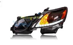 Фары передние черные линзы светодиодная лента тюнинг Lexus GS350 GS300. Lexus GS350 Lexus GS300