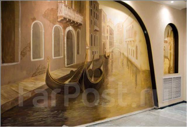 Поклейка обоев. Покраска потолка и стен во Владивостоке