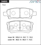 Колодка тормозная дисковая. Mitsubishi: Galant Fortis, Airtrek, Lancer, Lancer Cedia, Lancer Evolution Dodge Caliber