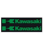 Наклейка на пластик мотоцикла "Kawasaki "K" Black" зеленая 9*24 см