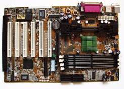 Материнская плата Asus p3b-f + процессор