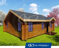 M-fresh Optimist (Проект деревянного одноэтажного дома). 100-200 кв. м., 1 этаж, 4 комнаты, дерево
