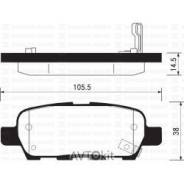 Колодка тормозная дисковая. Toyota Corolla, NDE120, CDE120, ZZE123, ZZE122, ZZE121, ZZE120 Двигатели: 2ZZGE, 1ZZFE, 3ZZFE, 1CDFTV, 1NDTV, 1ZZFBE, 4ZZF...