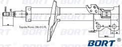 Амортизатор. Toyota Harrier, ACU10W, ACU15W, ACU30W, ACU35W, GSU30W, GSU31W, GSU35W, GSU36W, MCU10W, MCU15W, MCU30W, MCU31W, MCU35W, MCU36W, MHU38W, S...