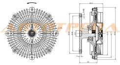 Вискомуфта ISUZU ELF NPR75/NQR90 4HK1 04- SAT ST-8-98019-743-0