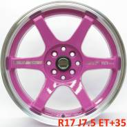 RAYS VOLK RACING. 7.5x17, 4x100.00, 4x114.30, ET35, ЦО 73,1 мм.