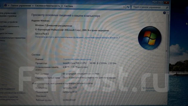 Samsung R730. 17.3", 2,5����, ��� 4 ��, ���� 500���, WiFi: 1, Bluetooth: 1, ����������� �� 2��. ����