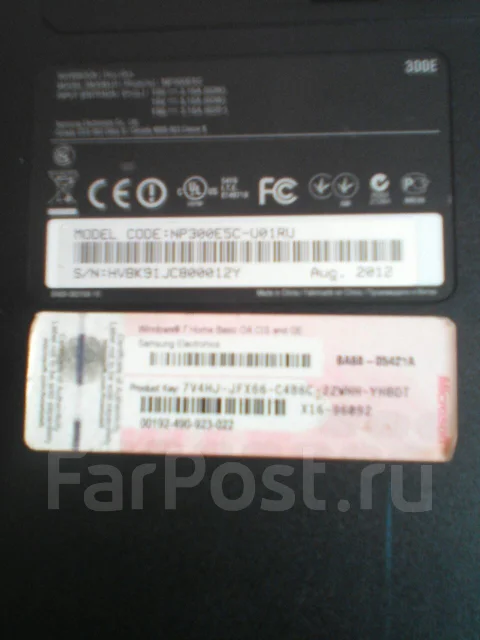 Samsung 300E5C. 15.5", ��� 3072 ��, ���� 250���, WiFi: 1, ����������� �� 1��. ����