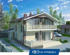 M-fresh Mustang (Свежий проект дома с витражами и террасой! ). 200-300 кв. м., 2 этажа, 5 комнат, бетон