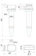 Катушка зажигания. Lexus: GX470, GS400, LX470, GS430, SC430, LS430, LS400, GS300, IS200, RX300, IS300 Toyota: Crown Majesta, Mark II Wagon Blit, Celsi...