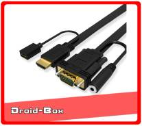 HDMI - VGA кабель конвертер адаптер + аудио выходом 3.5 мм. + USB