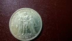Франция 5 франков серебро 1874 Геракл И МУЗЫ достойный Сохран !