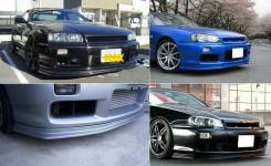 Накладка на бампер. Nissan Skyline, BNR34, ENR34, ER34, HR34