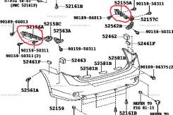 Крепление бампера. Toyota Corolla, ZRE151, ZRE152, CE140, ZZE141, NZE141, ZZE150, ADE150, NDE150, ZRE142, ZZE142 Двигатели: 1ZRFE, 1ZZFE, 3ZZFE, 2C, 1...